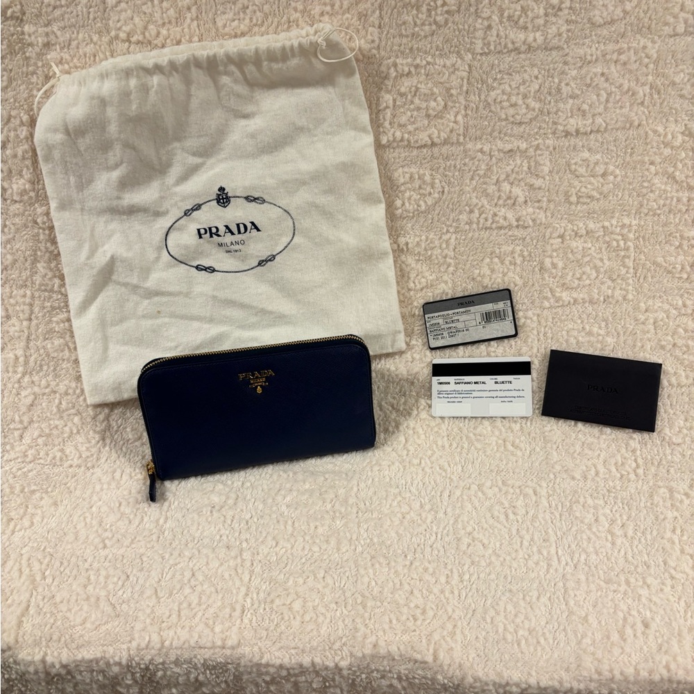 Prada Navy Blue Wallet